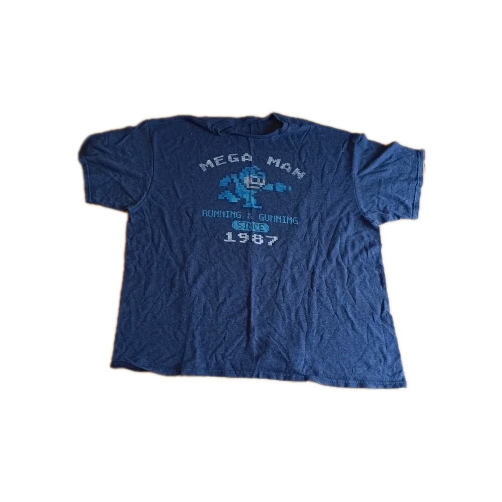 Mega Man Shirt Size XXL Running And Gunning Since 1987 Graphic Tee Graphic Print